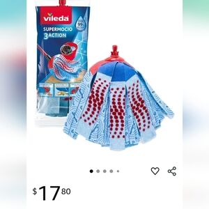 Vileda Super Twist Mop Refill- 2 New Unopened Packs
